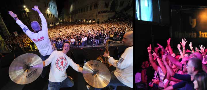 La Plaza 4 de noviembre acoge algunos de los conciertos del Umbria Jazz (� Umbria Jazz)